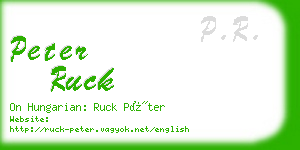 peter ruck business card